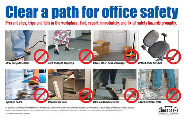 slips trips and falls office safety