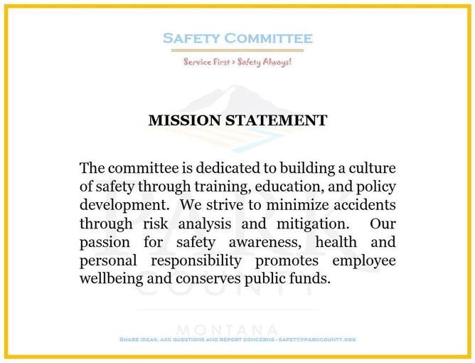 Safety Committee Mission Statement